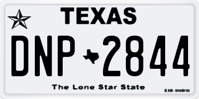 TX license plate DNP2844