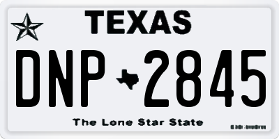 TX license plate DNP2845