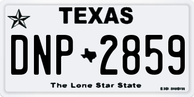 TX license plate DNP2859