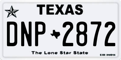 TX license plate DNP2872