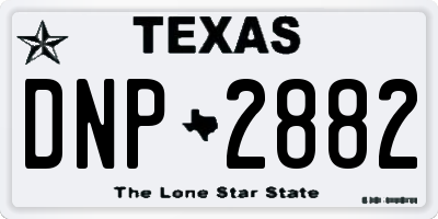 TX license plate DNP2882