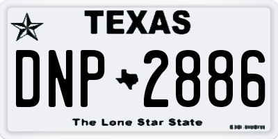 TX license plate DNP2886