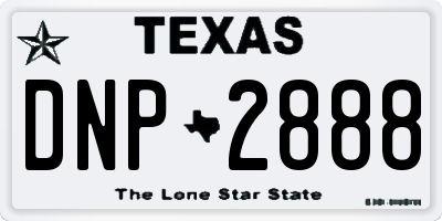 TX license plate DNP2888