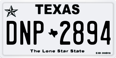 TX license plate DNP2894