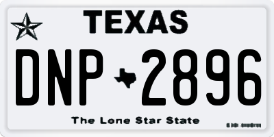 TX license plate DNP2896