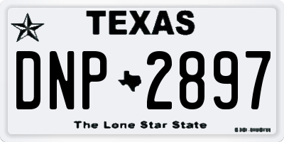 TX license plate DNP2897