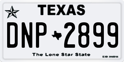 TX license plate DNP2899