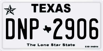 TX license plate DNP2906