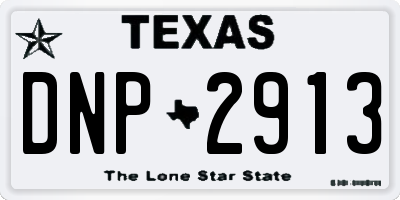 TX license plate DNP2913
