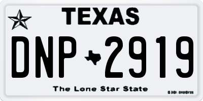 TX license plate DNP2919