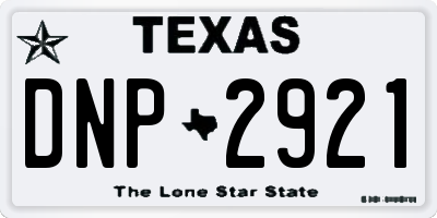 TX license plate DNP2921