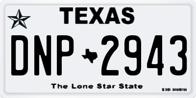 TX license plate DNP2943