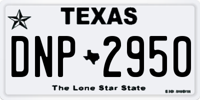 TX license plate DNP2950