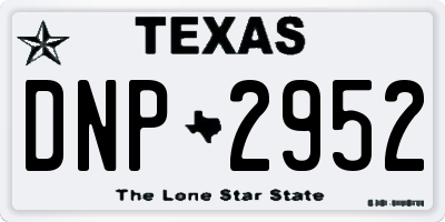 TX license plate DNP2952