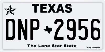 TX license plate DNP2956