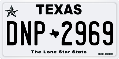 TX license plate DNP2969