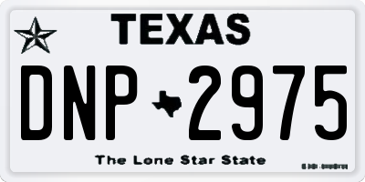TX license plate DNP2975