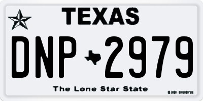 TX license plate DNP2979