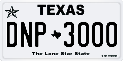 TX license plate DNP3000