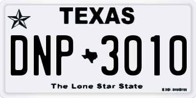TX license plate DNP3010