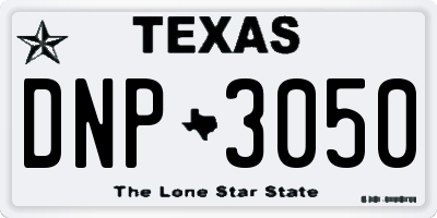 TX license plate DNP3050