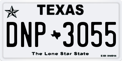 TX license plate DNP3055