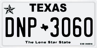 TX license plate DNP3060