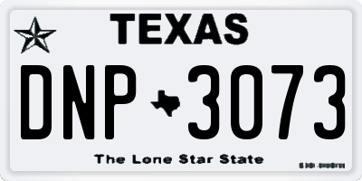 TX license plate DNP3073