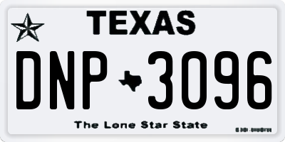 TX license plate DNP3096