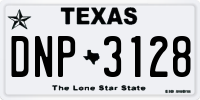 TX license plate DNP3128