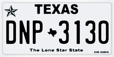 TX license plate DNP3130