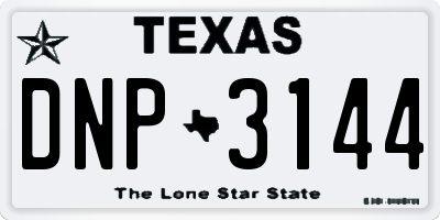 TX license plate DNP3144