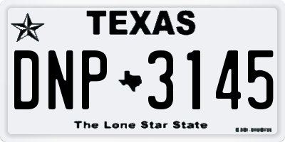 TX license plate DNP3145