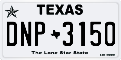 TX license plate DNP3150