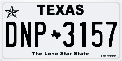 TX license plate DNP3157