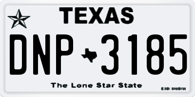 TX license plate DNP3185