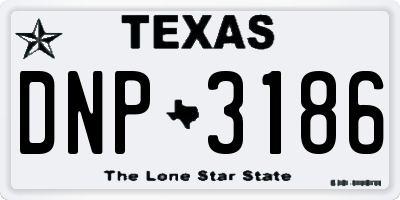 TX license plate DNP3186