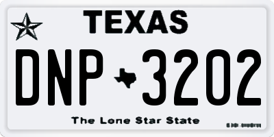 TX license plate DNP3202
