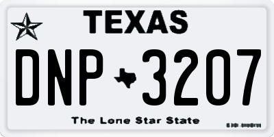 TX license plate DNP3207