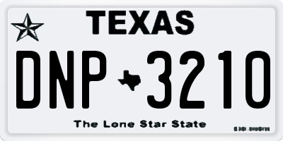 TX license plate DNP3210