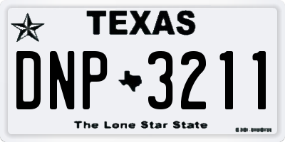 TX license plate DNP3211
