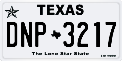 TX license plate DNP3217