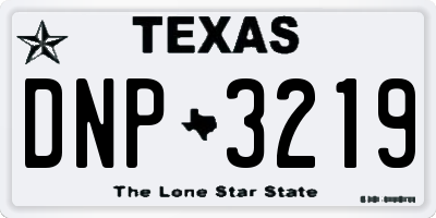 TX license plate DNP3219