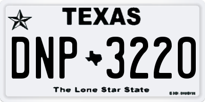 TX license plate DNP3220