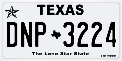 TX license plate DNP3224