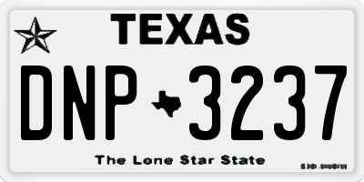 TX license plate DNP3237