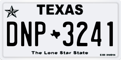 TX license plate DNP3241