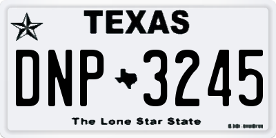 TX license plate DNP3245