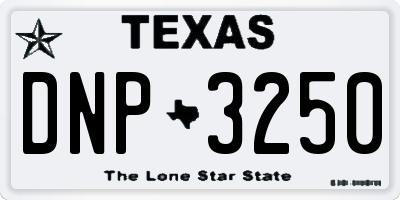 TX license plate DNP3250