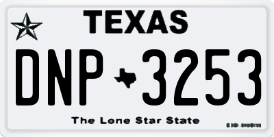 TX license plate DNP3253